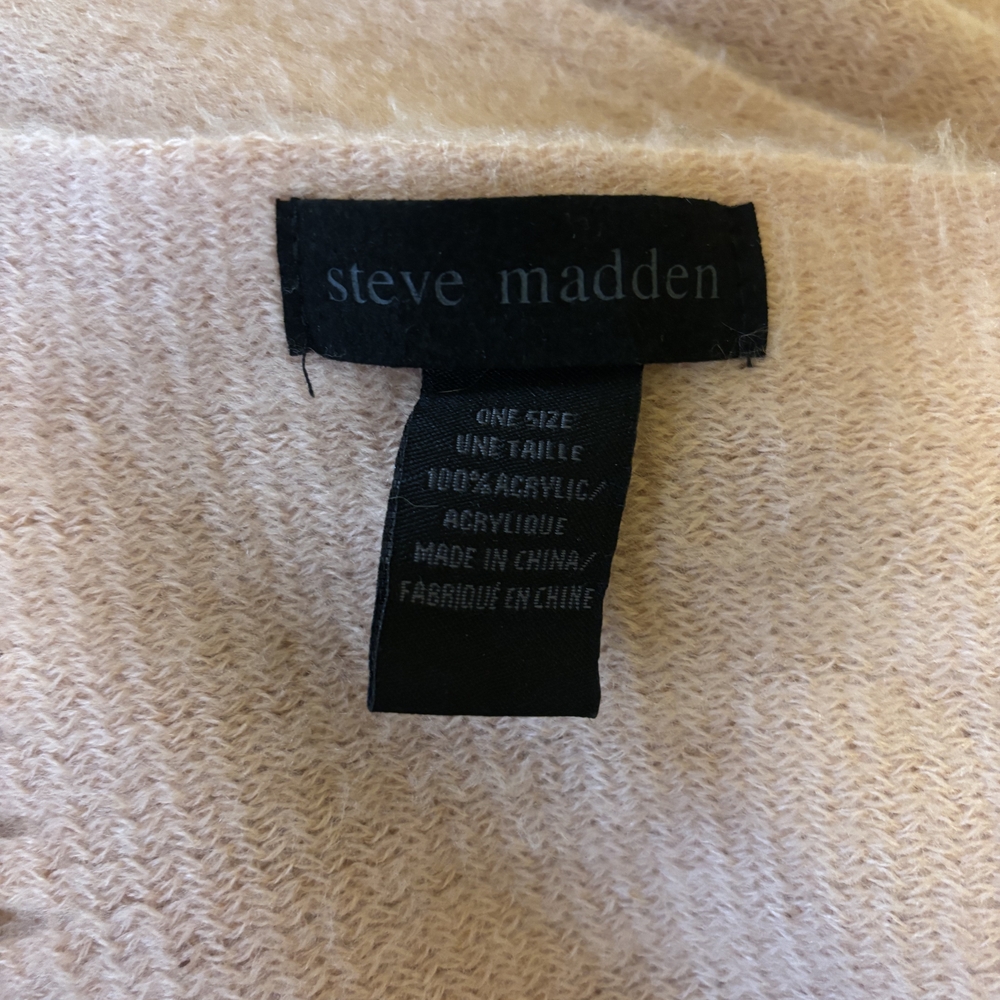 Steve Madden Cream Pink Scarf Big And Soft